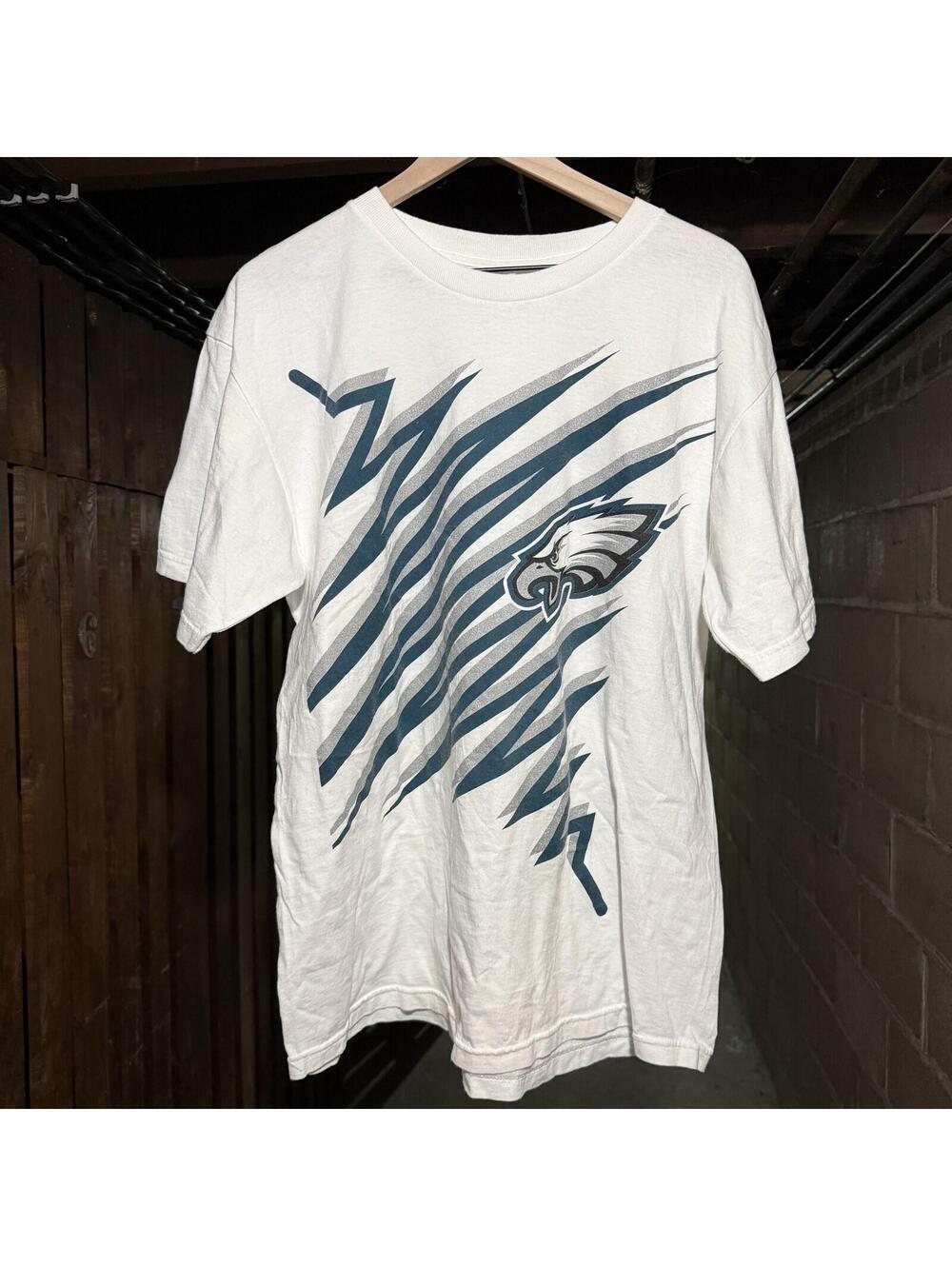 Vintage Philadelphia Eagles Starter T Shirt USA Made 90’s White L